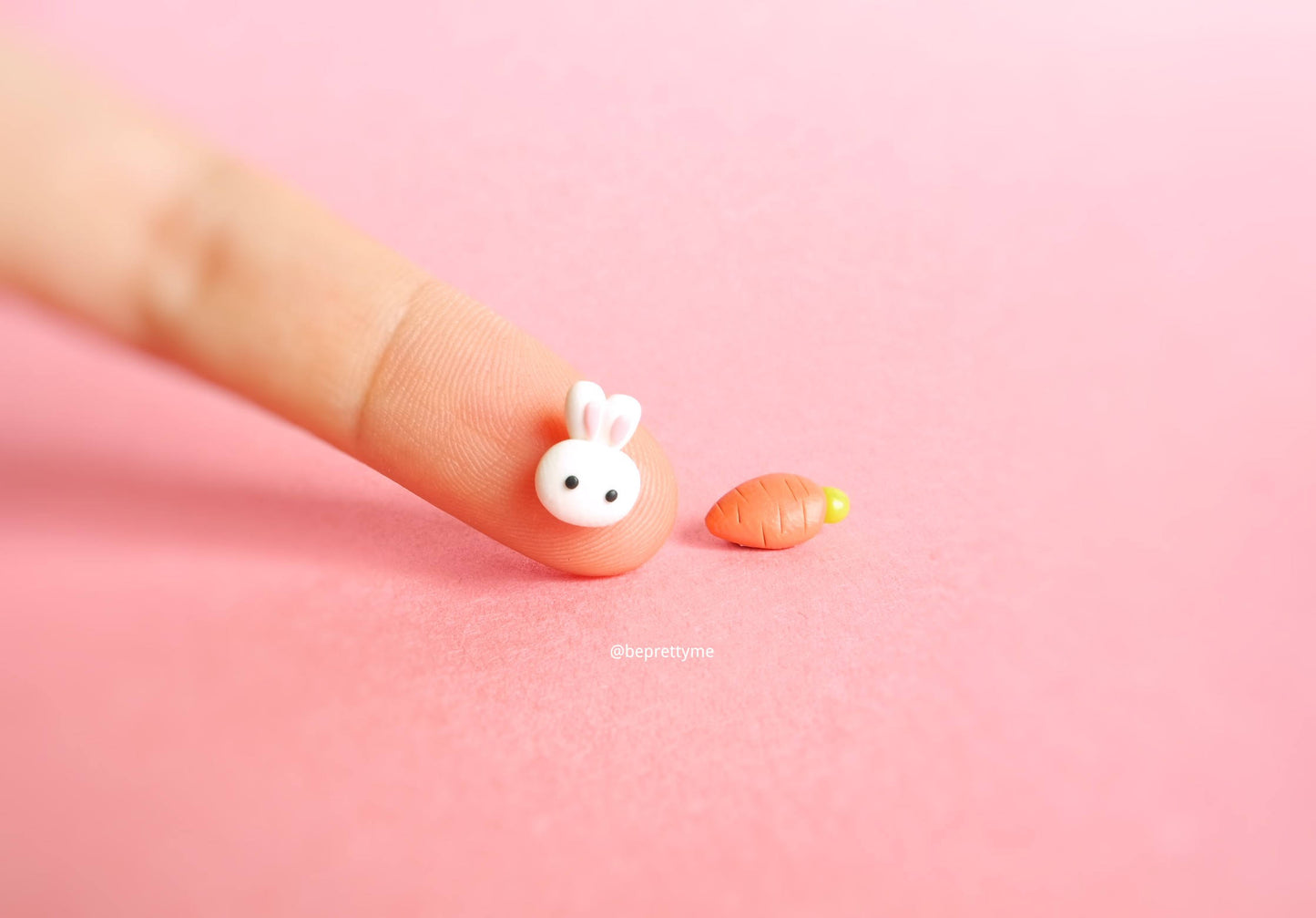 Cute bunny and carrot stud earrings