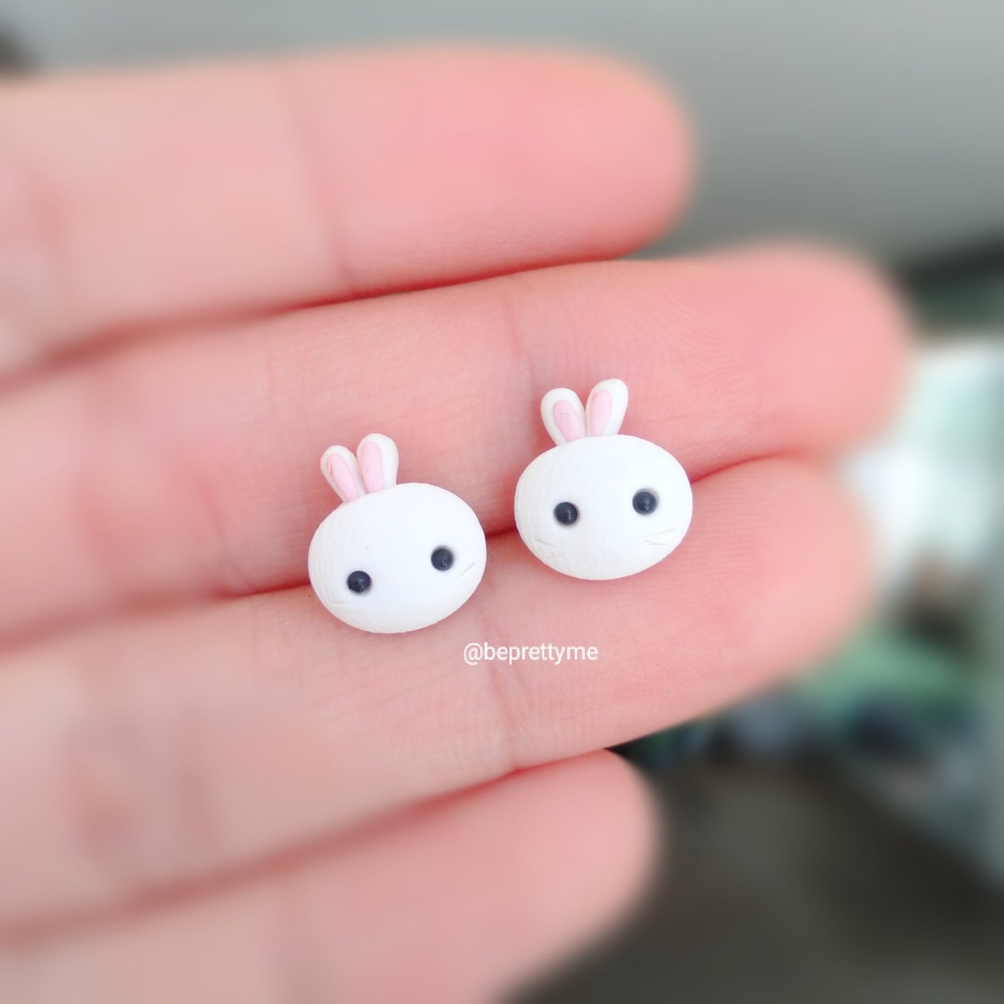 Cute bunny and carrot stud earrings
