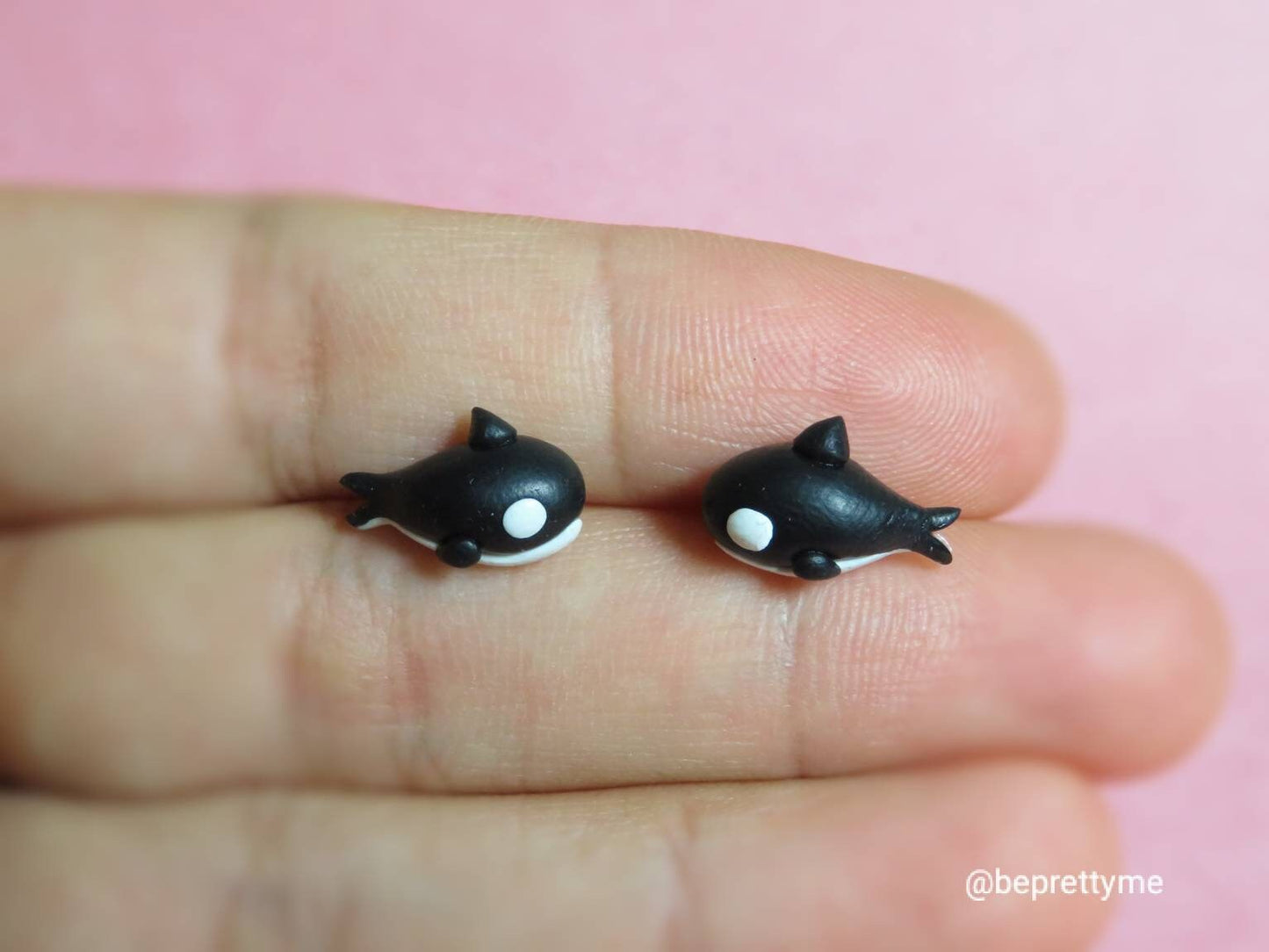 Mini Orca/ Orca Biting Stud Earrings