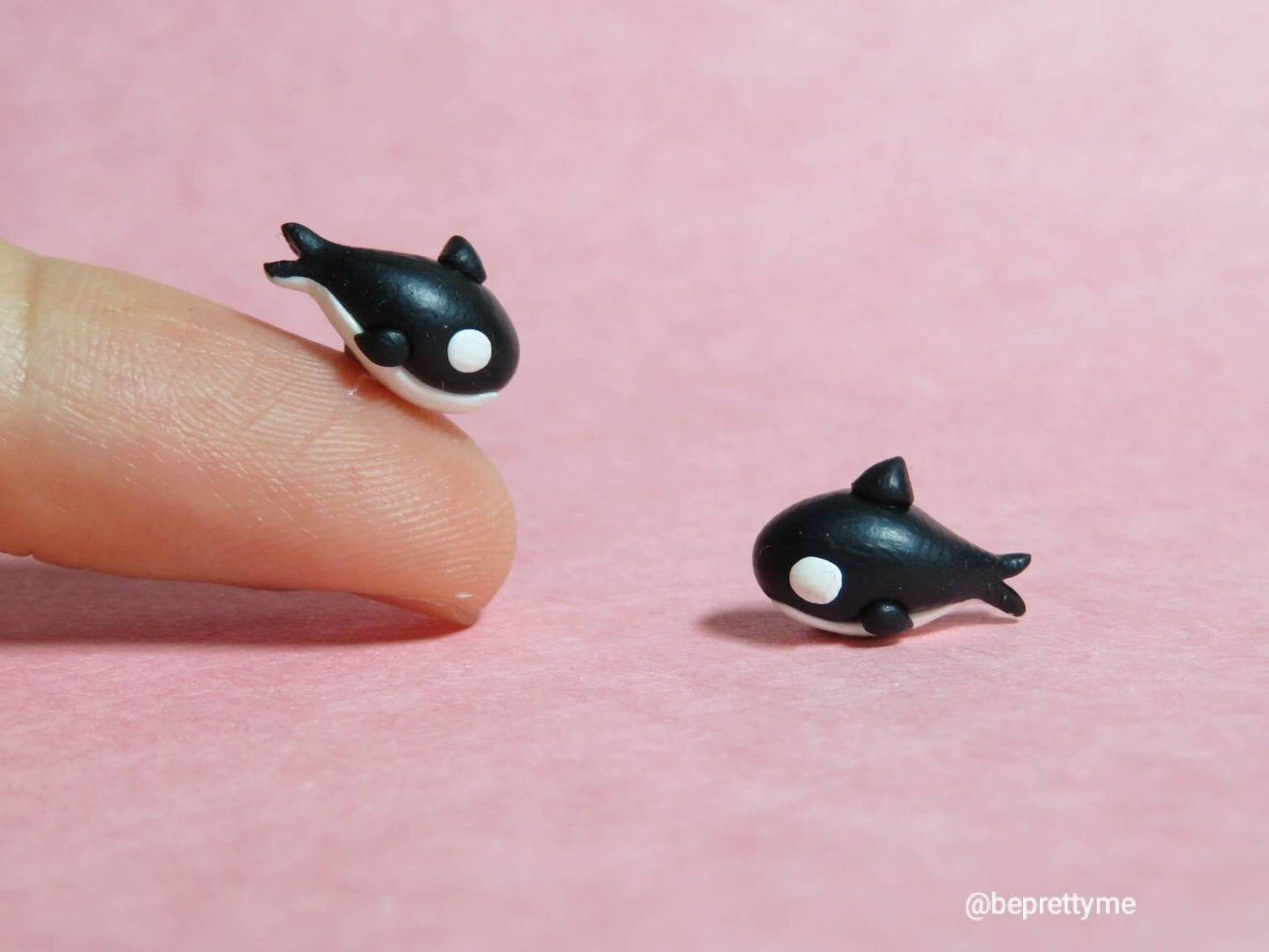 Mini Orca/ Orca Biting Stud Earrings