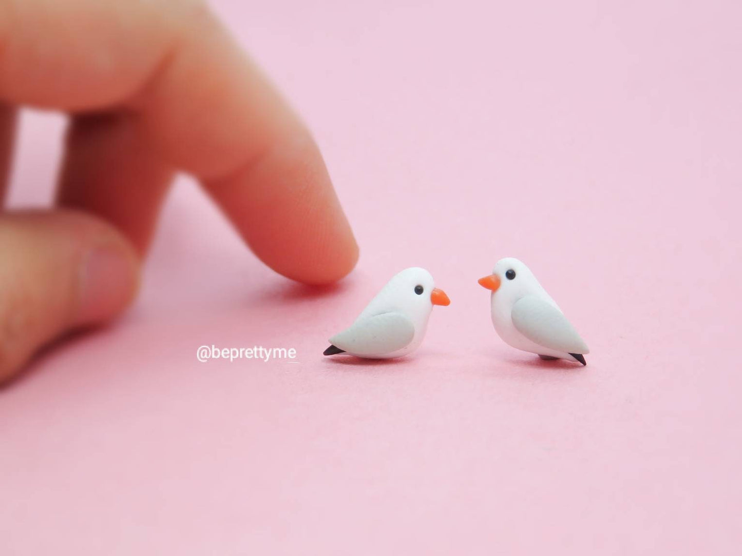 Seagull Bird Stud Earrings