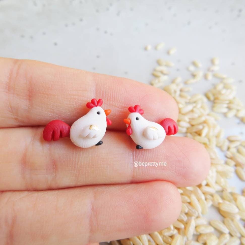 Cute Chicken Studs