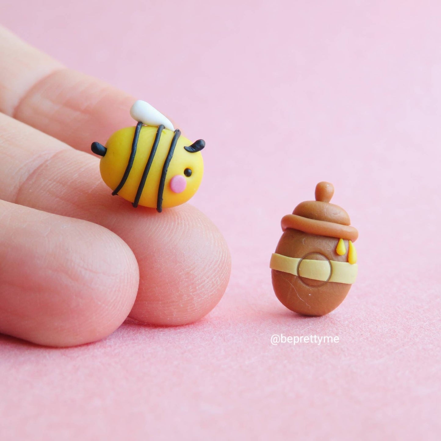 Little Bee & Honey Pot Stud Earrings