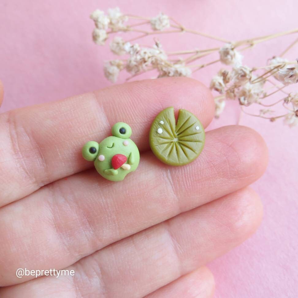 Little Frog & His Pond Earrings