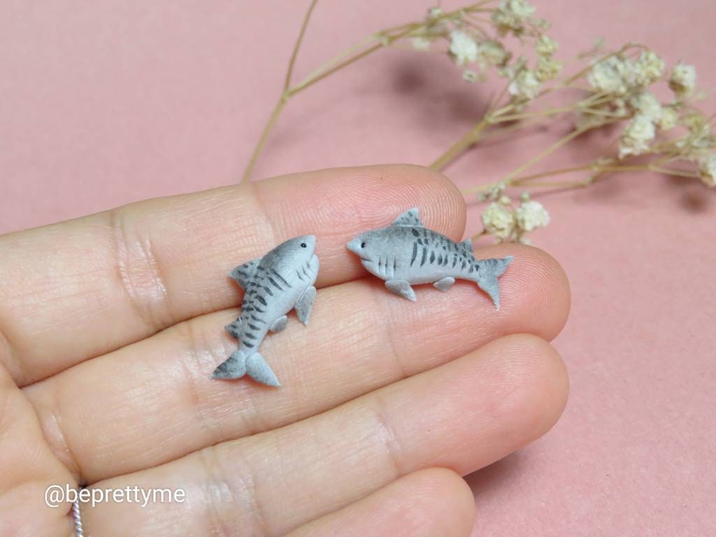 Tiger Shark Stud Earrings