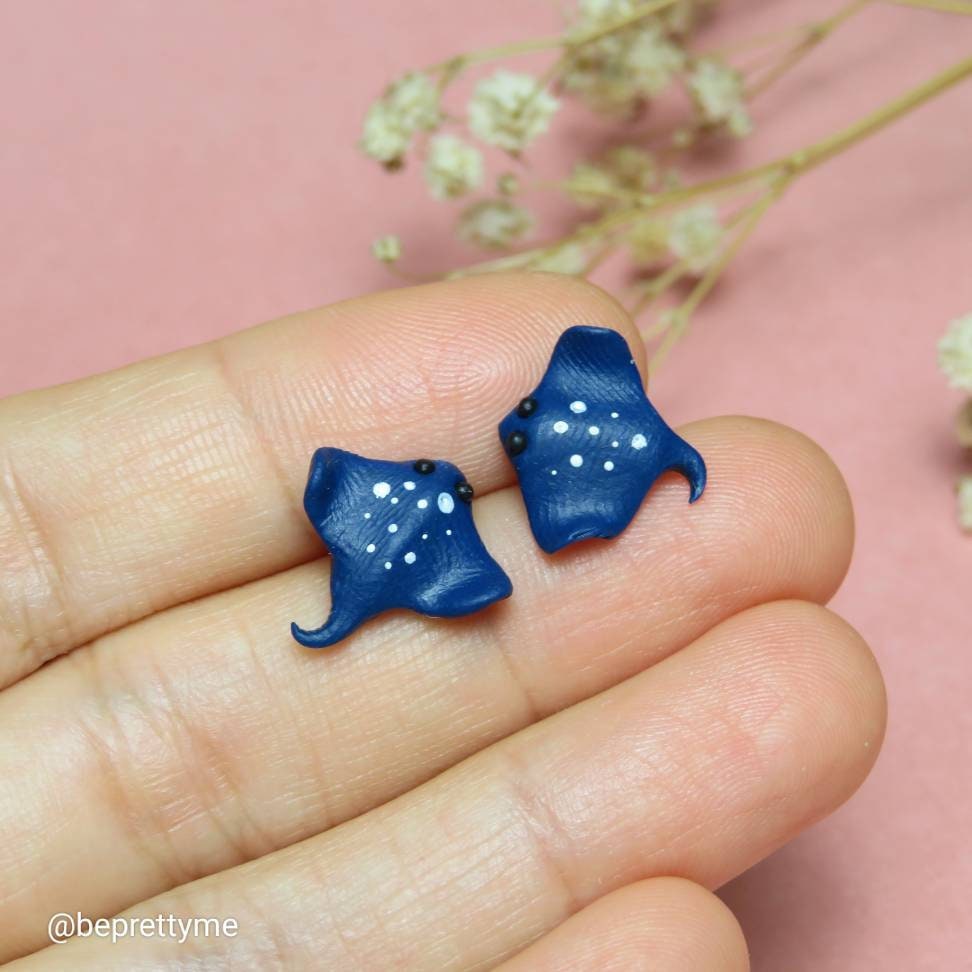 Spotted Eagle Ray/ Stingray Stud Earrings