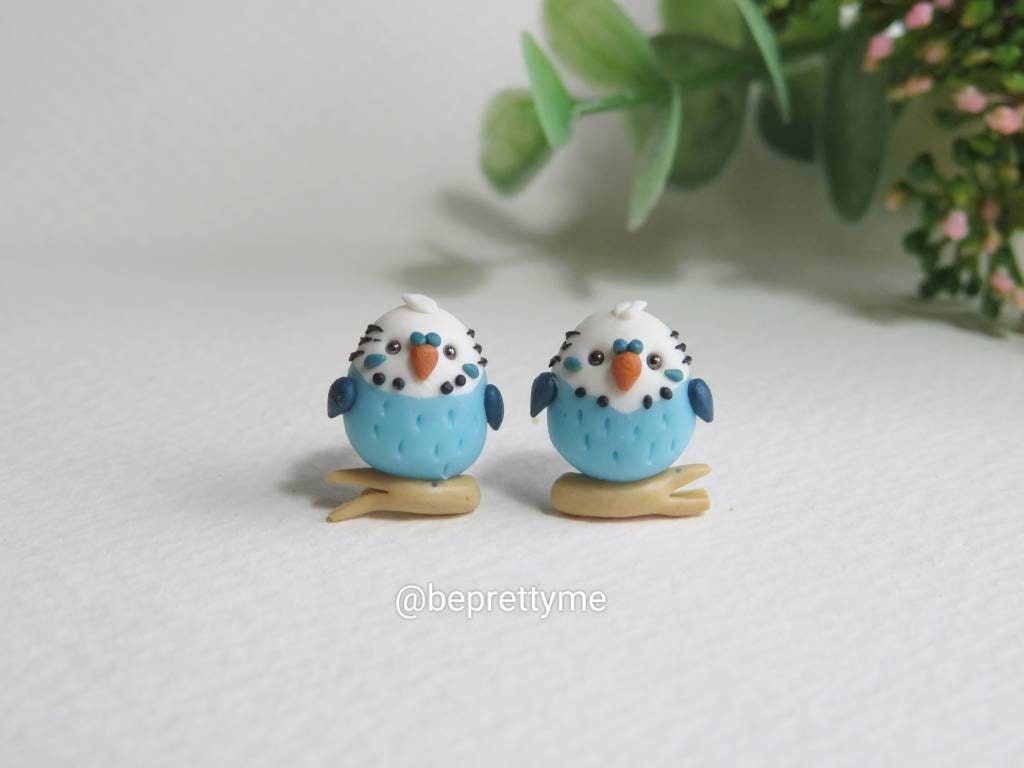Budgie Stud Earrings