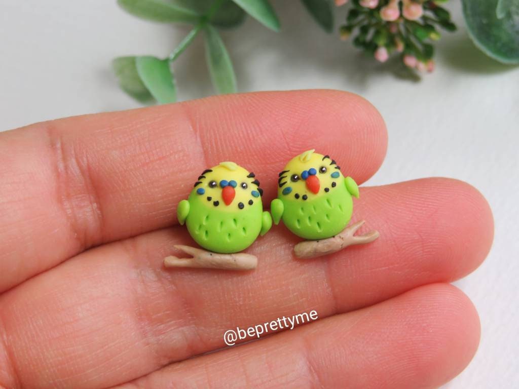 Budgie Stud Earrings