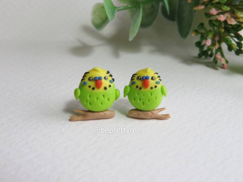 Budgie Stud Earrings