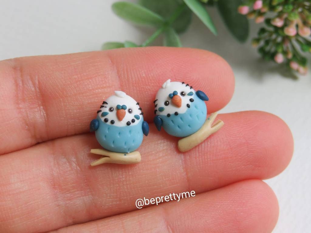 Budgie Stud Earrings