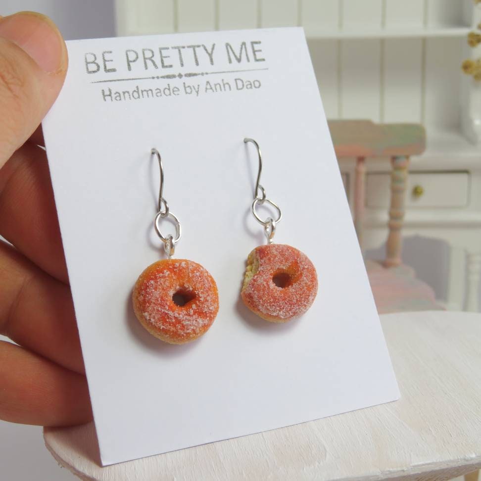 Cinnamon Donut Dangle Earrings