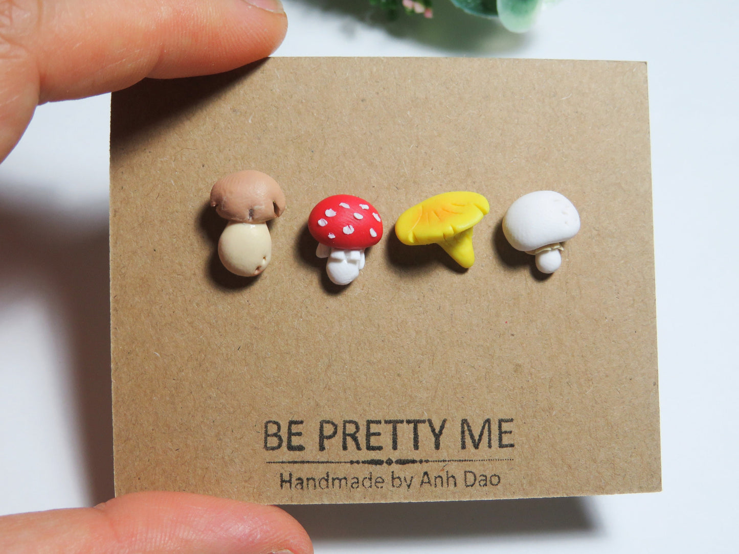 Cute Mushroom Stud Earrings. Comes in a pair of studs. Pls pick design
