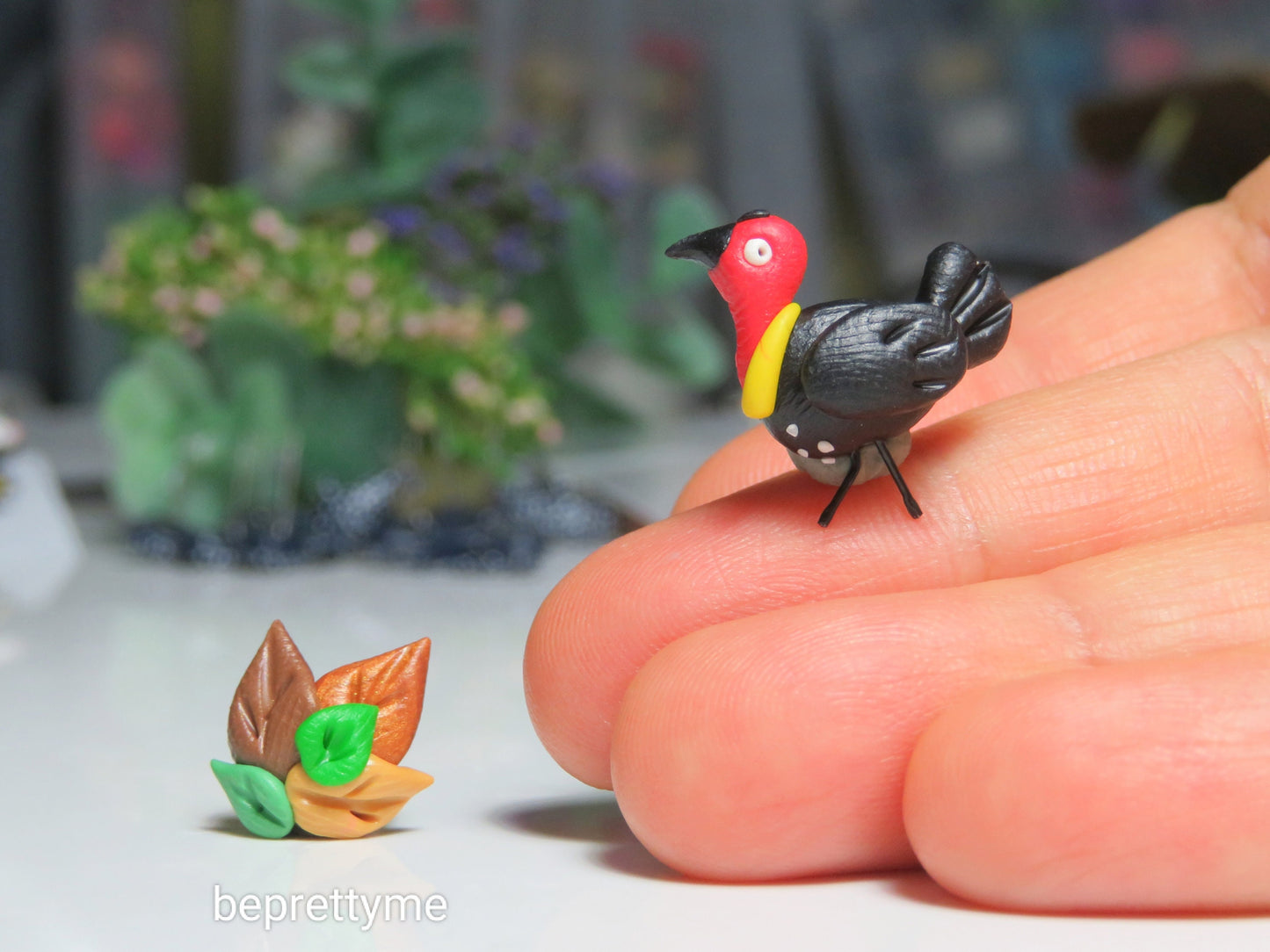 Bush Turkey and Pile of Leaves Stud Earrings