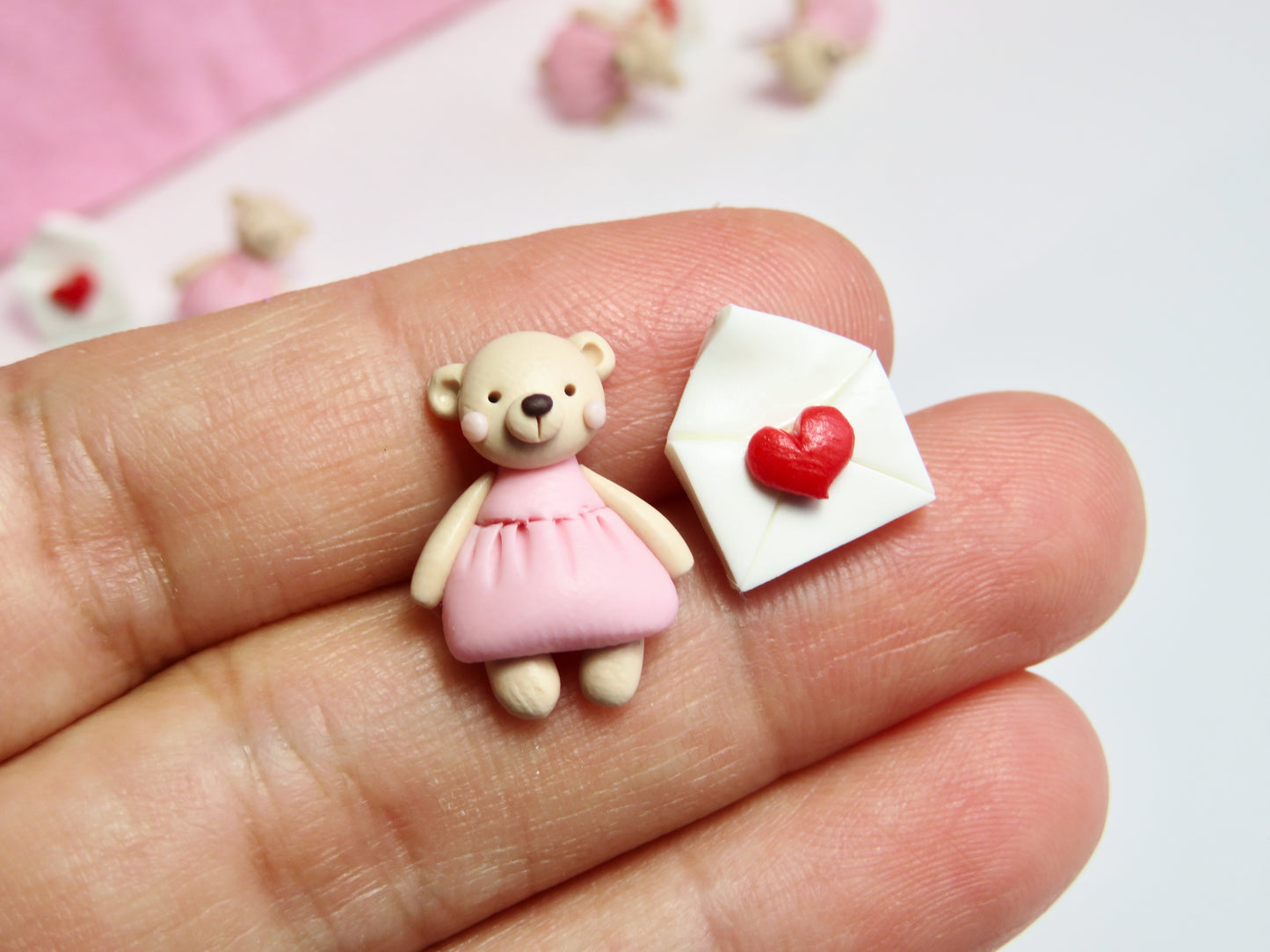 Bear Love Letter Stud Earrings
