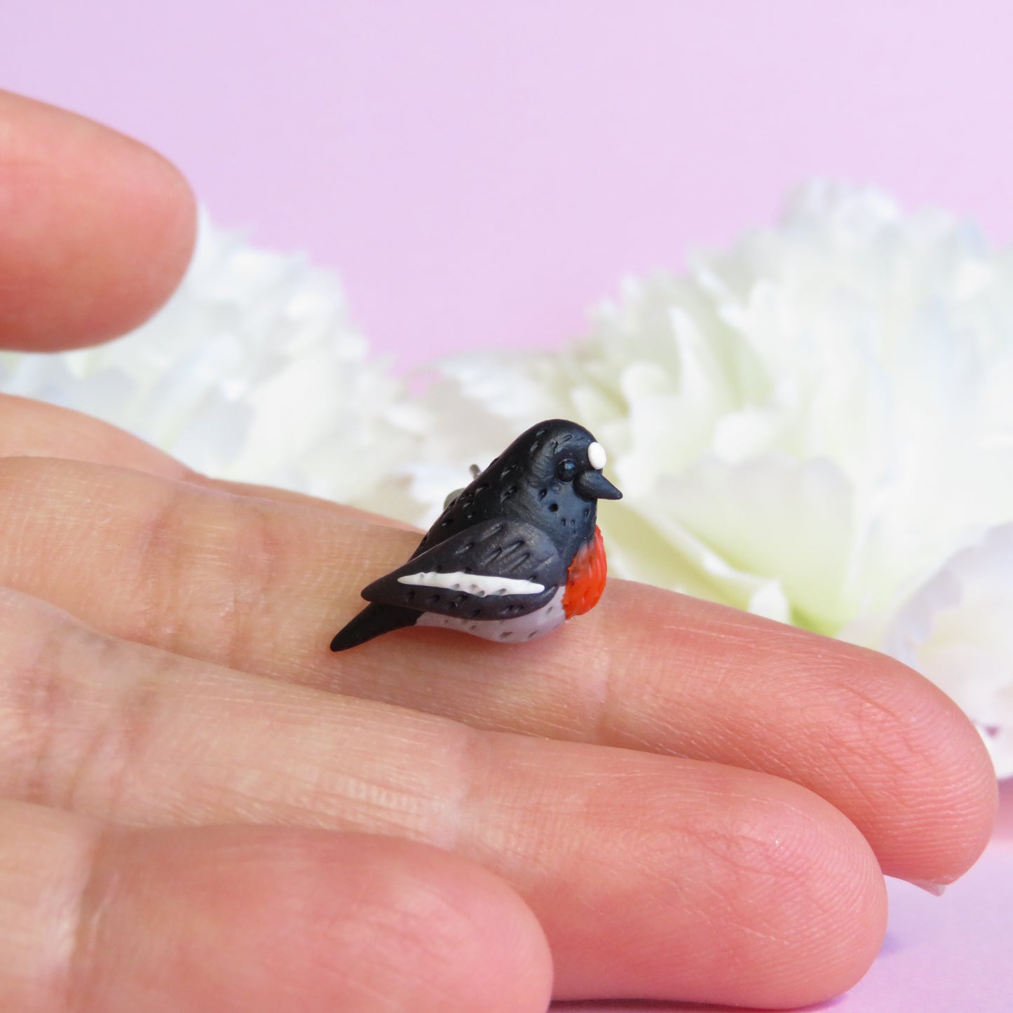 Mini Robin Bird Brooch