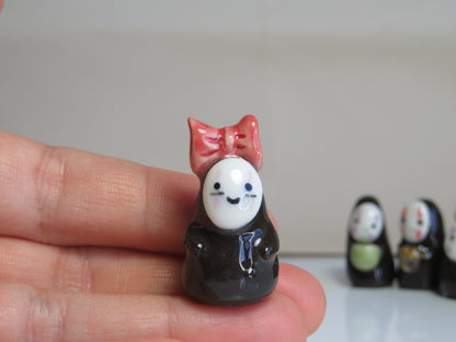 No Face Ceramic Figurines. Tiny Friends. Handmade Ceramic Collectibles. Beautiful Gift