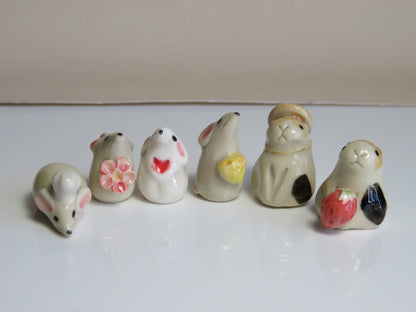 Tiny Rat & Guinea Pig Ceramic Figurines. Tiny Friends. Handmade Ceramic Collectibles. Beautiful Gift