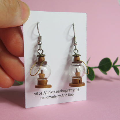 Oil Lamp Dangle Earrings