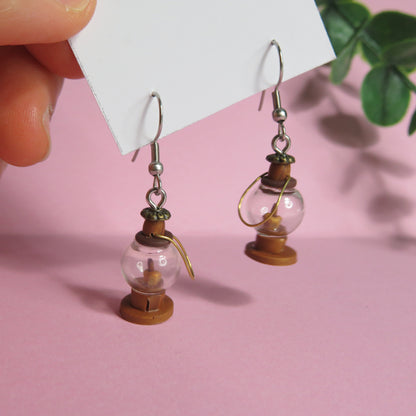 Oil Lamp Dangle Earrings