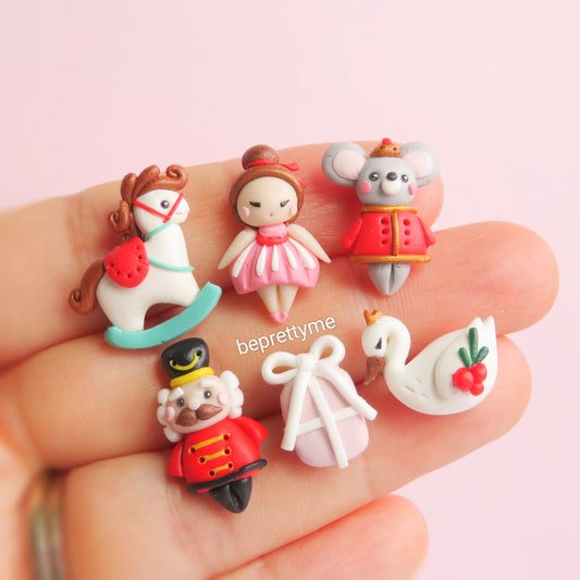 Christmas Stud Earrings. Come in a Single Stud. Please Choose Individual Design. Cute Gift for X'mas. Holiday celebration
