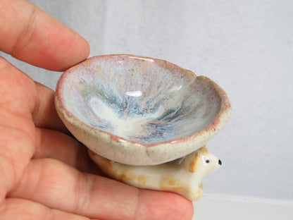 Ceramic Trinket Dish. Dish on Dog's and Cat's back. Handmade Jewelry Dish. Beautiful Collectibles. Special Gift for Loved Ones.