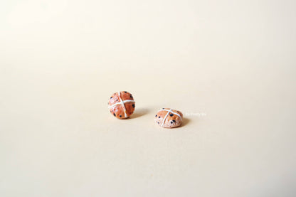 Hot cross bun stud earrings