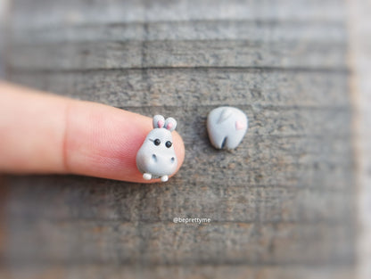 Girly Hippo with Hearty Tattoo