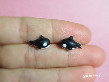 Mini Orca/ Orca Biting Stud Earrings