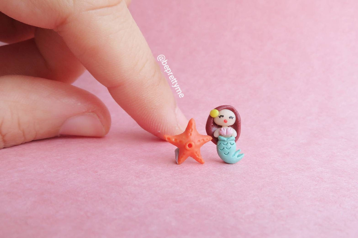 Cute Mermaid & Starfish Stud Earrings