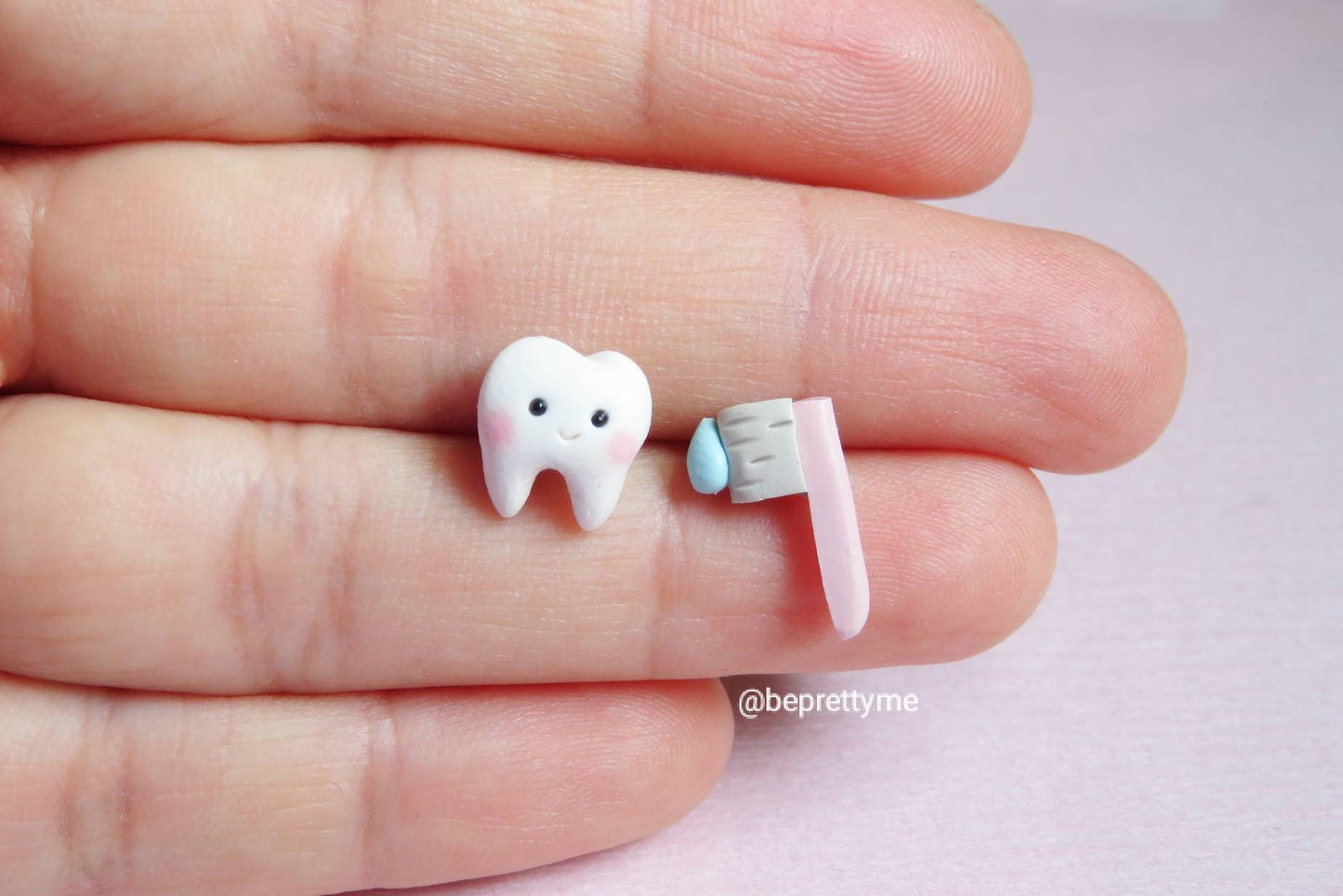 Cute Tooth & Toothbrush Stud Earrings