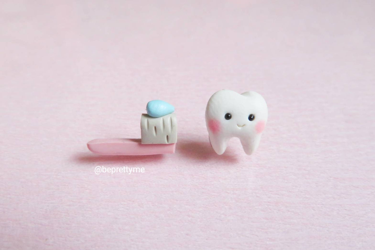 Cute Tooth & Toothbrush Stud Earrings
