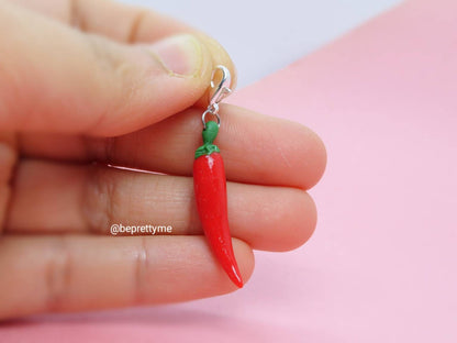 Red Hot Chilli Pepper Stud Earrings or Charm