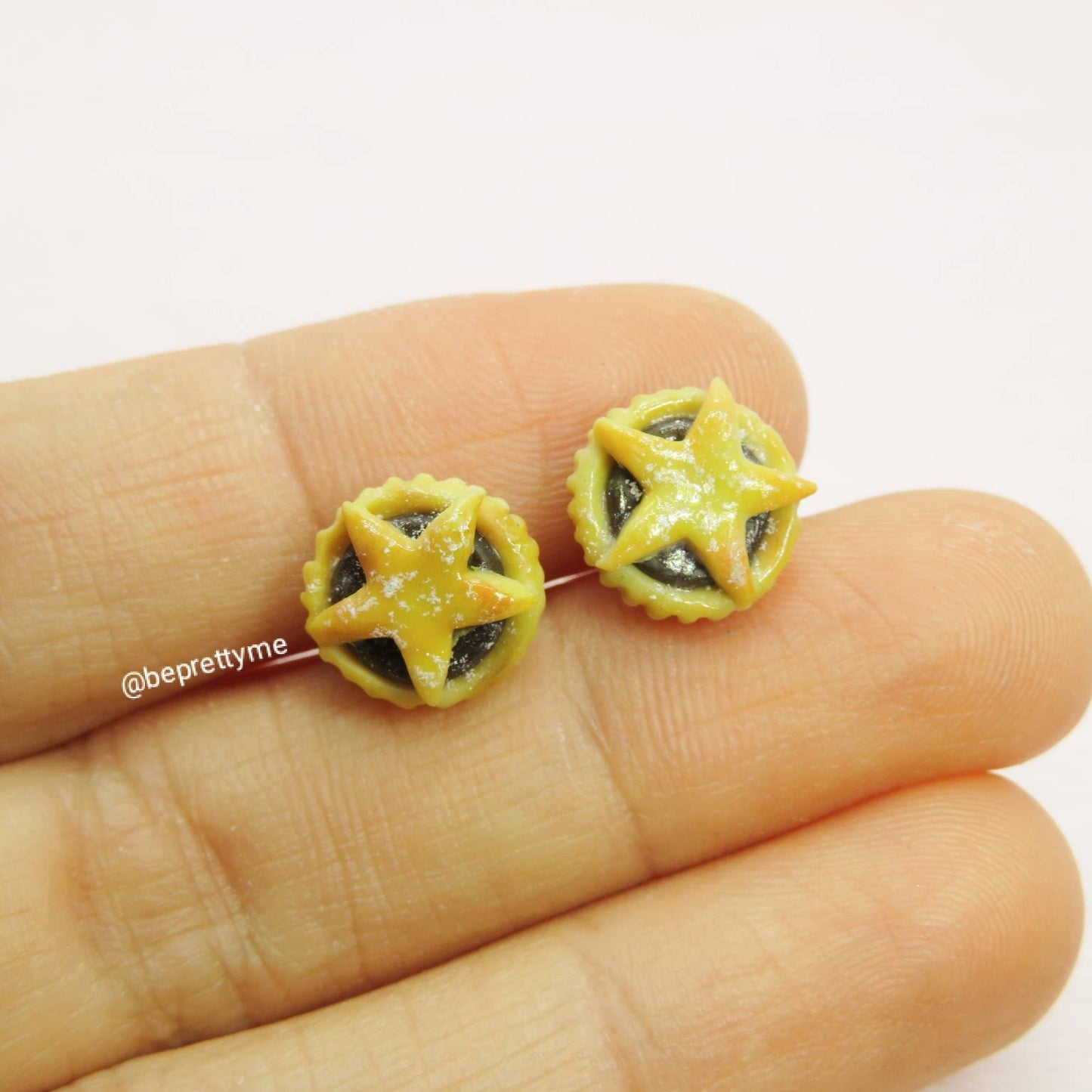 Mince Pie Christmas Stud Earrings