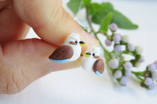 Little Kookaburra Bird Stud Earrings