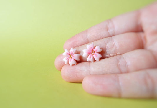 Cherry blossom stud earrings