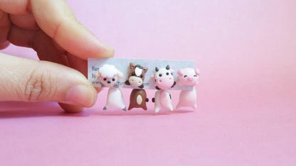 Farm Animal Stud/ 2 Pieces Earrings