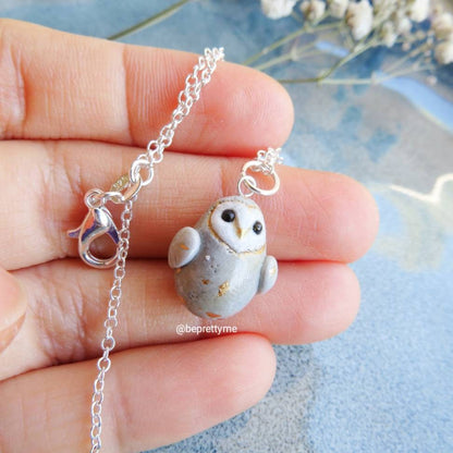 Precious Snow Owl Charm