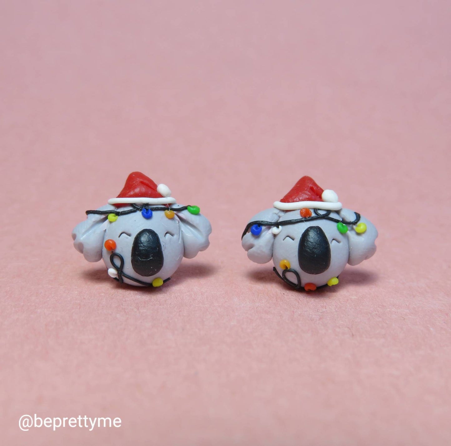 Santa Koala Stud Earrings