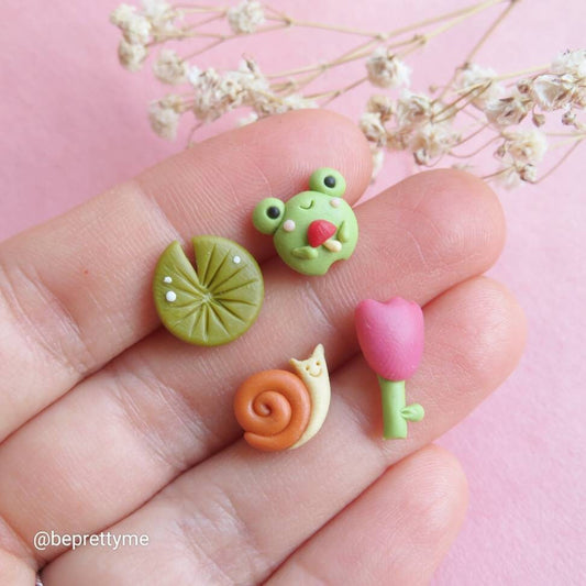 Little Frog & His Pond Earrings