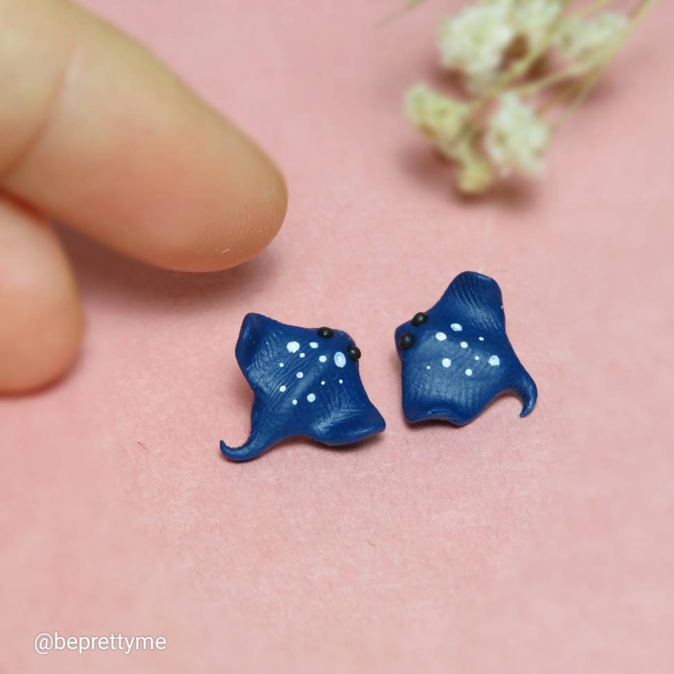 Spotted Eagle Ray/ Stingray Stud Earrings