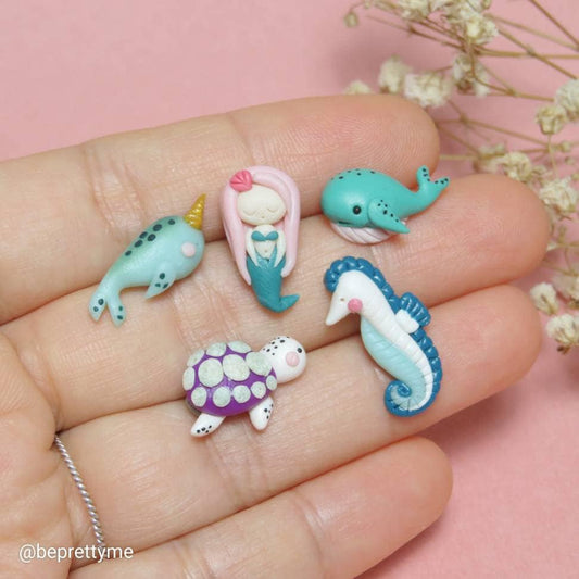 Magical Sea Creature Stud Earrings