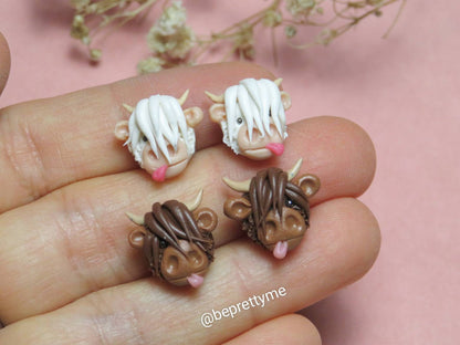 Cute Highland Cow Earrings