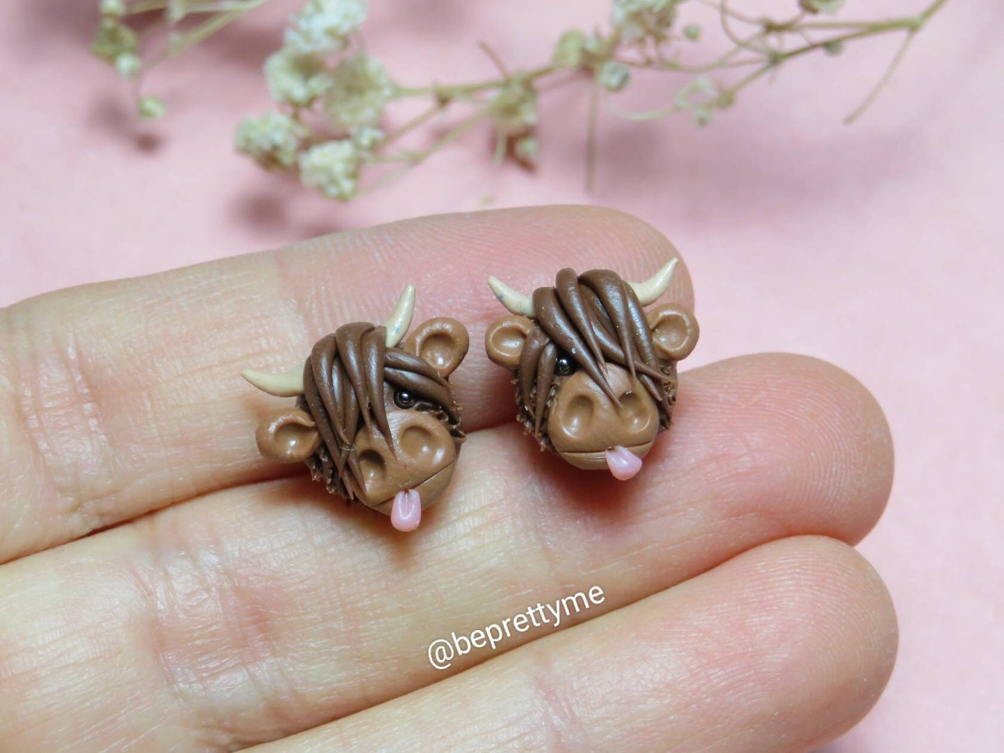 Cute Highland Cow Earrings
