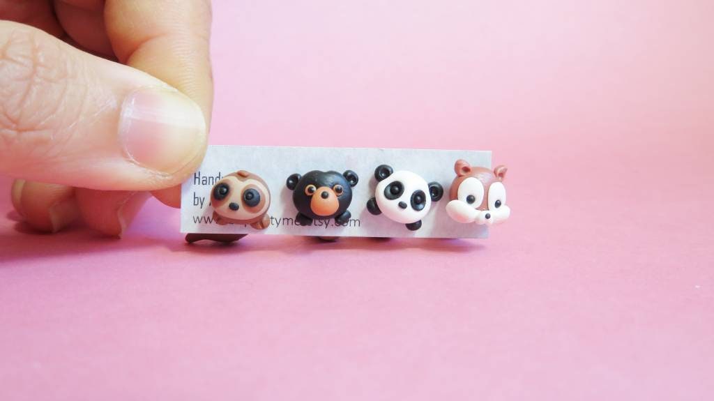 Woodland Animal Stud/ 2 Pieces Earrings