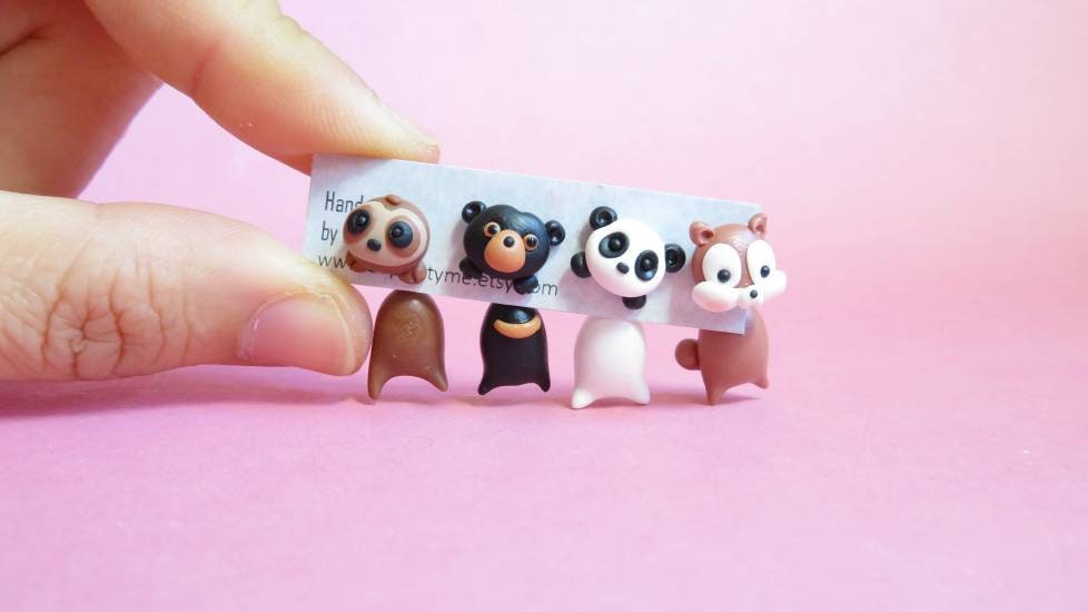 Woodland Animal Stud/ 2 Pieces Earrings