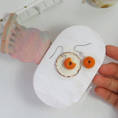Cinnamon Donut Dangle Earrings