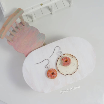 Cinnamon Donut Dangle Earrings