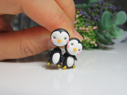 Penguin Stud/ 2 Pieces Earrings