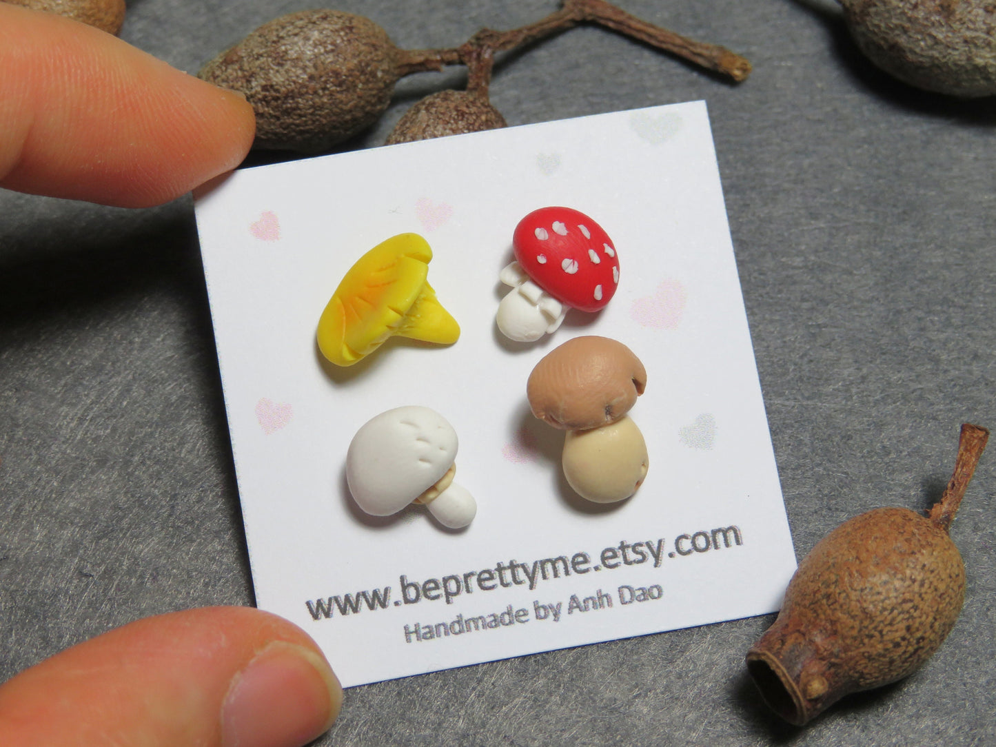 Cute Mushroom Stud Earrings