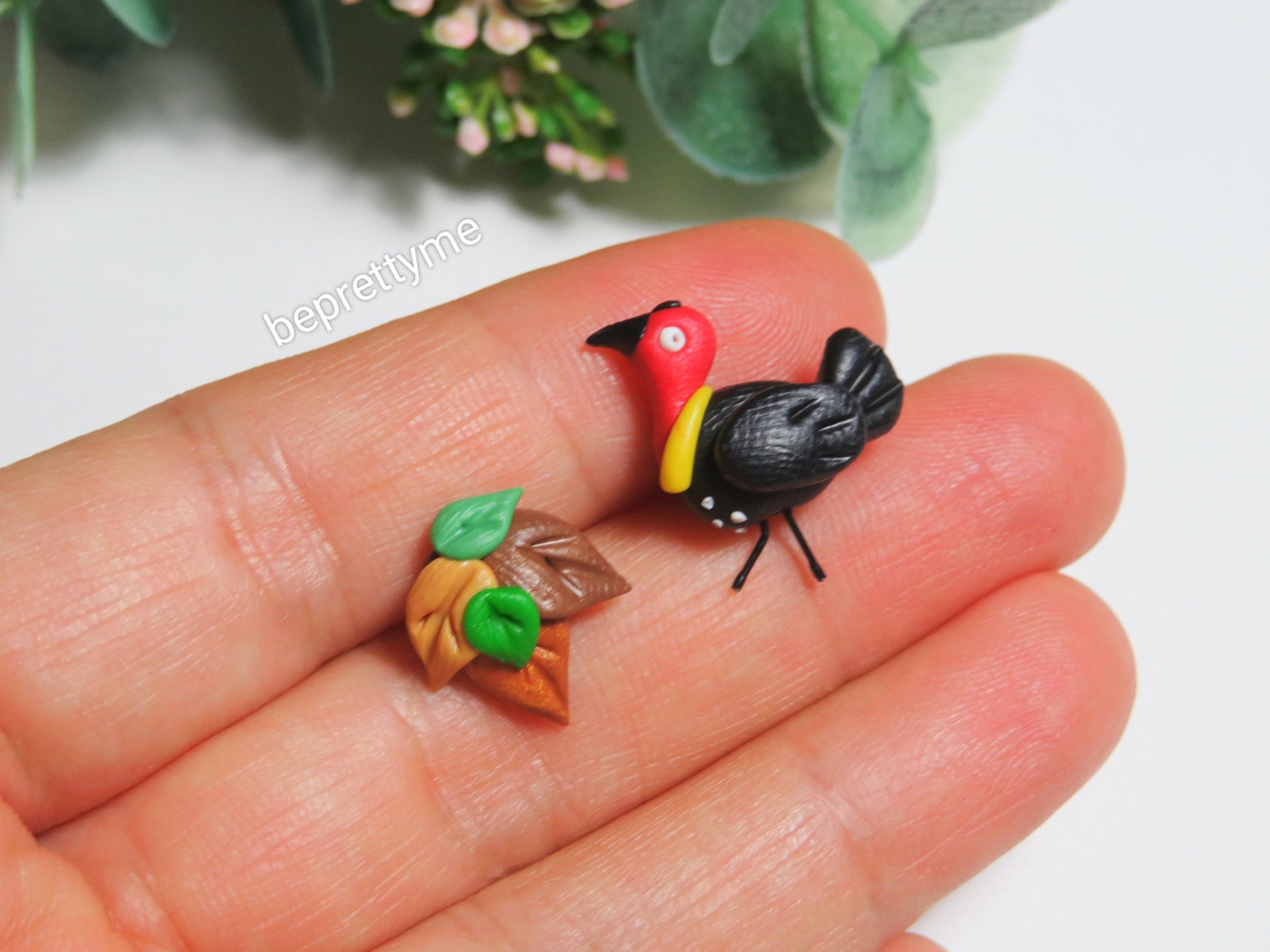 Bush Turkey and Pile of Leaves Stud Earrings – Be Pretty Me